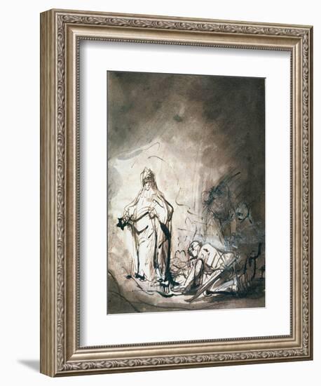 Saul and the Witch of Endor-Ferdinand Bol-Framed Giclee Print