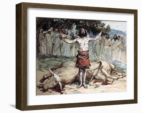 Saul Sacrifices the Oxen-James Tissot-Framed Giclee Print
