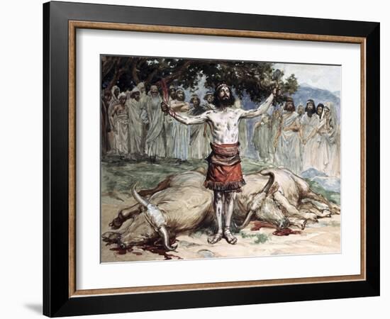 Saul Sacrifices the Oxen-James Tissot-Framed Giclee Print