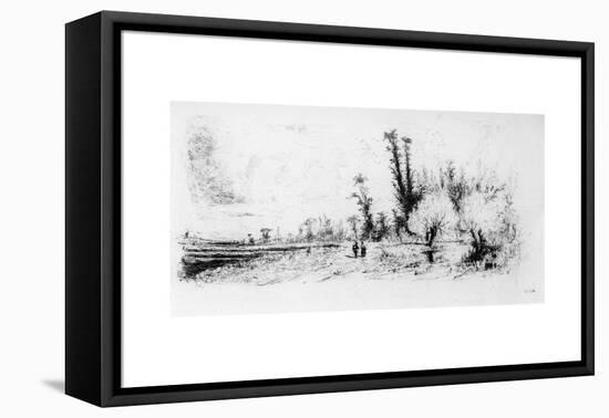 Saulaie Des Environs De Paris, C1820-1870-Paul Huet-Framed Premier Image Canvas