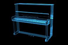 Piano 3D X-Ray Blue Transparent-sauliusl-Art Print