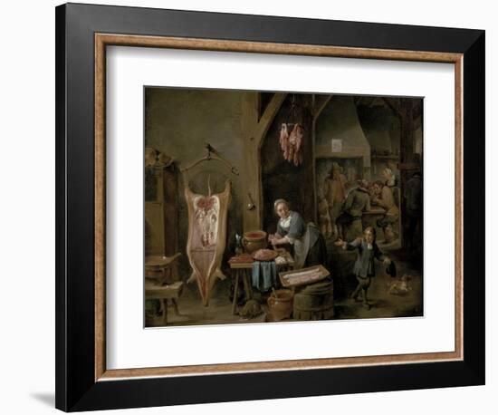 Sausage-Making, 1651-David Teniers the Younger-Framed Giclee Print