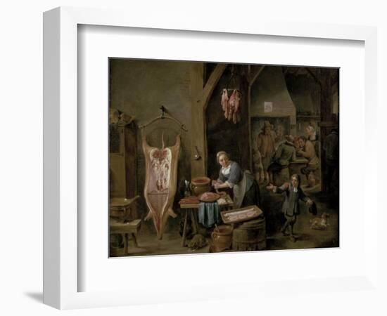 Sausage-Making, 1651-David Teniers the Younger-Framed Giclee Print