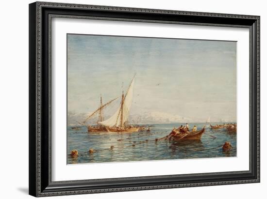 Sausset, environs de Marseille, la pêche au thon-Félix Ziem-Framed Giclee Print