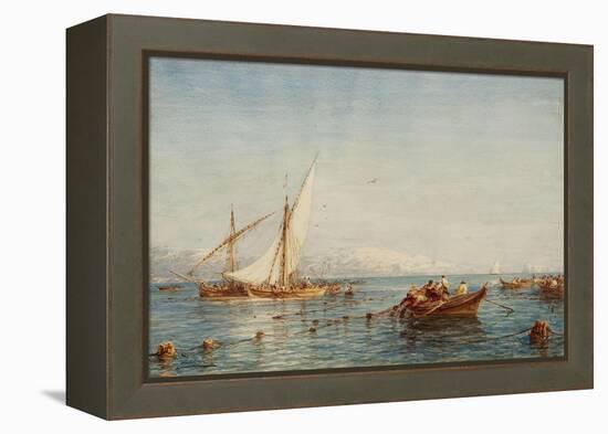 Sausset, environs de Marseille, la pêche au thon-Félix Ziem-Framed Premier Image Canvas