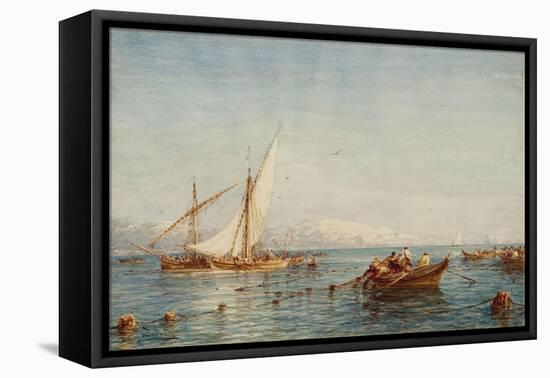 Sausset, environs de Marseille, la pêche au thon-Félix Ziem-Framed Premier Image Canvas