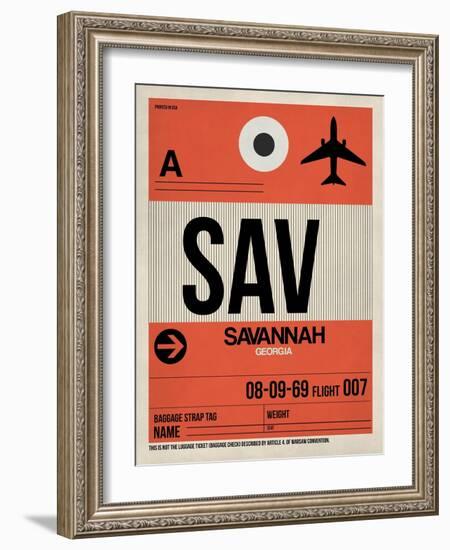 SAV Savannah Luggage Tag I-NaxArt-Framed Art Print