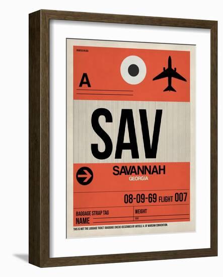 SAV Savannah Luggage Tag I-NaxArt-Framed Art Print