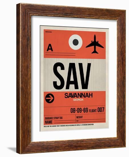 SAV Savannah Luggage Tag I-NaxArt-Framed Art Print