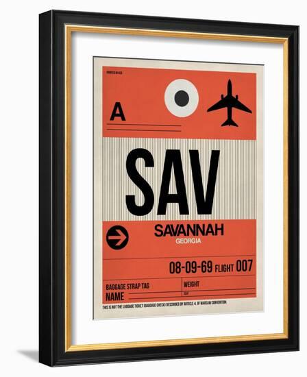 SAV Savannah Luggage Tag I-NaxArt-Framed Art Print