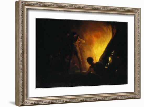 Savages around a Fire-Francisco de Goya-Framed Giclee Print