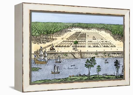 Savannah, Georgia, as Established by James Oglethorpe, 1741-null-Framed Premier Image Canvas