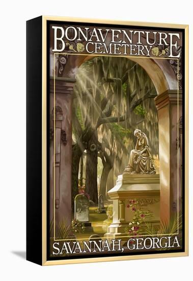 Savannah, Georgia - Bonaventure Cemetery-Lantern Press-Framed Stretched Canvas