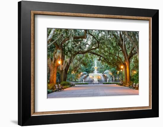 Savannah, Georgia, USA at Forsyth Park Fountain.-SeanPavonePhoto-Framed Photographic Print