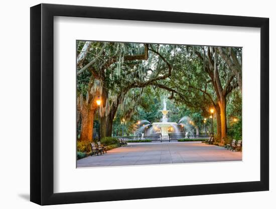 Savannah, Georgia, USA at Forsyth Park Fountain.-SeanPavonePhoto-Framed Photographic Print