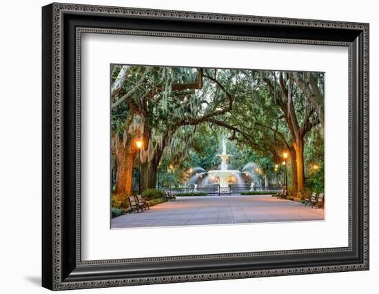 Savannah, Georgia, USA at Forsyth Park Fountain.-SeanPavonePhoto-Framed Photographic Print