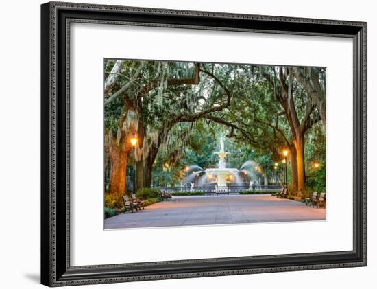 Savannah, Georgia, USA at Forsyth Park Fountain.-SeanPavonePhoto-Framed Photographic Print