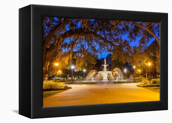 Savannah, Georgia, USA at Forsyth Park.-SeanPavonePhoto-Framed Premier Image Canvas