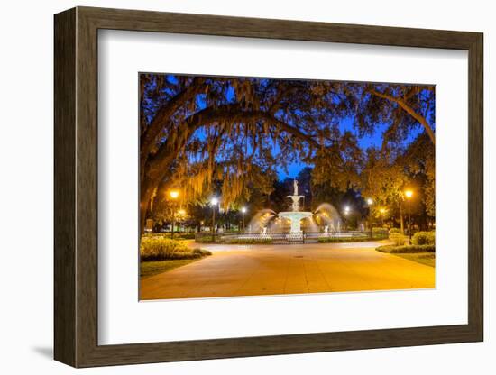 Savannah, Georgia, USA at Forsyth Park.-SeanPavonePhoto-Framed Photographic Print