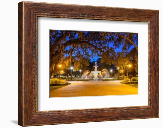 Savannah, Georgia, USA at Forsyth Park.-SeanPavonePhoto-Framed Photographic Print