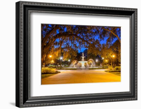 Savannah, Georgia, USA at Forsyth Park.-SeanPavonePhoto-Framed Photographic Print