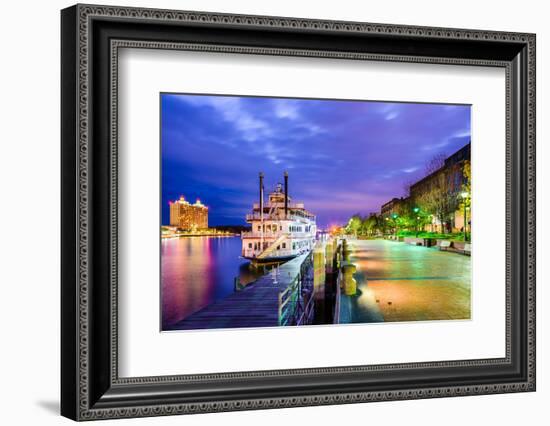 Savannah, Georgia, USA Riverfront.-SeanPavonePhoto-Framed Photographic Print