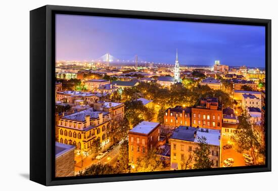 Savannah, Georgia, USA Skyline.-SeanPavonePhoto-Framed Premier Image Canvas