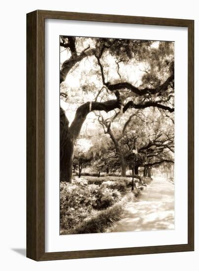 Savannah Sidewalk Sepia II-Alan Hausenflock-Framed Photographic Print