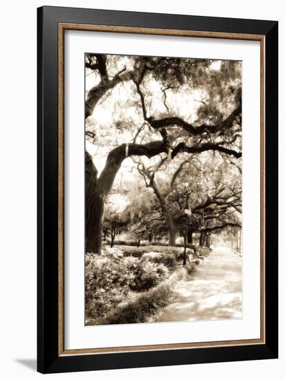 Savannah Sidewalk Sepia II-Alan Hausenflock-Framed Photographic Print