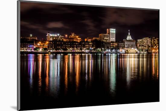 Savannah Skyline at Night-kvd design-Mounted Photographic Print