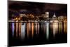 Savannah Skyline at Night-kvd design-Mounted Photographic Print