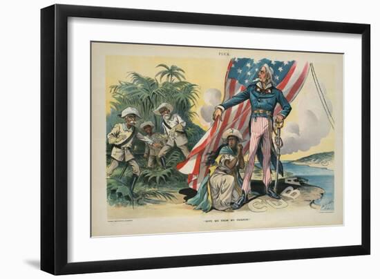 "Save me from my friends!", 1898-Louis Dalrymple-Framed Giclee Print