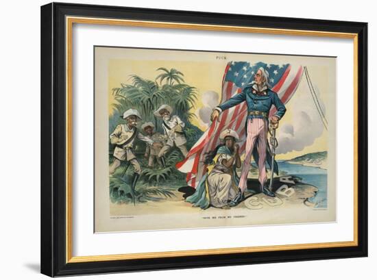 "Save me from my friends!", 1898-Louis Dalrymple-Framed Giclee Print