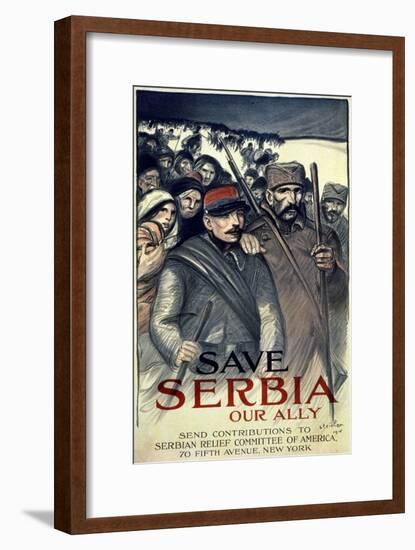 "Save Serbia, Our Ally", 1916-Théophile Alexandre Steinlen-Framed Giclee Print