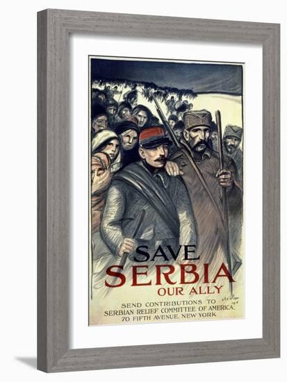 "Save Serbia, Our Ally", 1916-Théophile Alexandre Steinlen-Framed Giclee Print