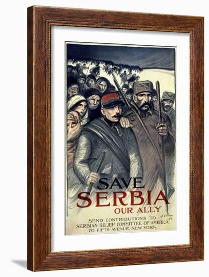 "Save Serbia, Our Ally", 1916-Théophile Alexandre Steinlen-Framed Giclee Print