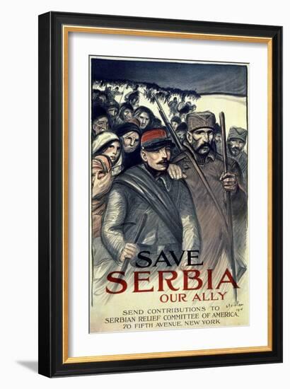 "Save Serbia, Our Ally", 1916-Théophile Alexandre Steinlen-Framed Giclee Print
