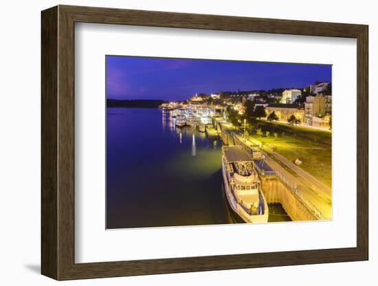 Save Shore and View to the Fortress Kalemegdan, Serbia, Belgrade-Volker Preusser-Framed Photographic Print