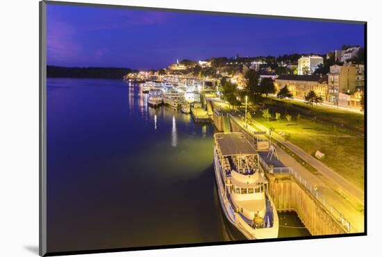 Save Shore and View to the Fortress Kalemegdan, Serbia, Belgrade-Volker Preusser-Mounted Photographic Print