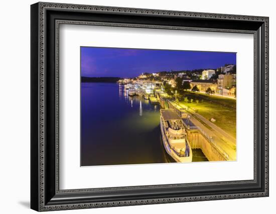 Save Shore and View to the Fortress Kalemegdan, Serbia, Belgrade-Volker Preusser-Framed Photographic Print