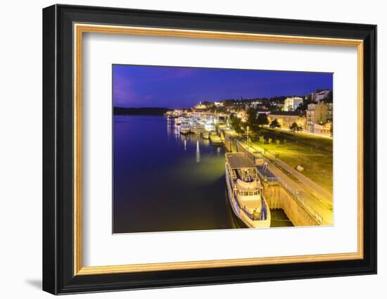 Save Shore and View to the Fortress Kalemegdan, Serbia, Belgrade-Volker Preusser-Framed Photographic Print