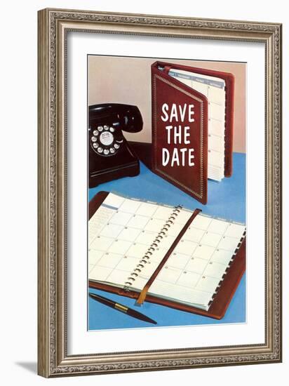 Save the Date, Day Planner-null-Framed Art Print