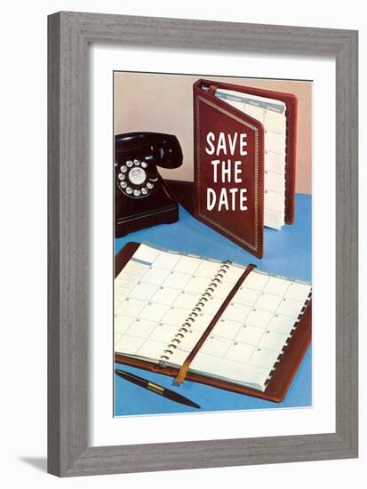 Save the Date, Day Planner-null-Framed Art Print