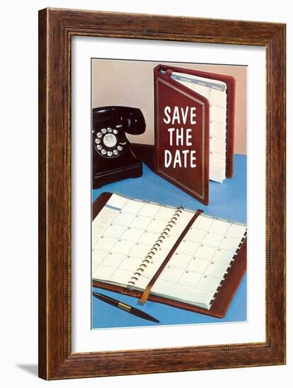 Save the Date, Day Planner-null-Framed Art Print