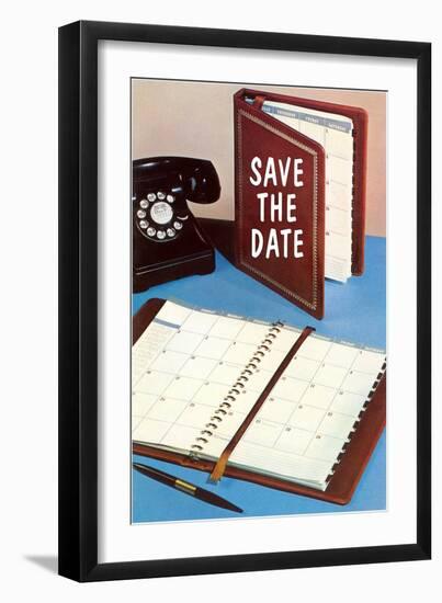 Save the Date, Day Planner-null-Framed Art Print