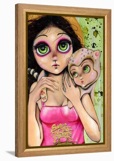 Save the Planet-Coco Electra-Framed Stretched Canvas