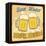 Save Water Drink Beer Vintage Poster-radubalint-Framed Stretched Canvas