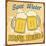 Save Water Drink Beer Vintage Poster-radubalint-Mounted Art Print