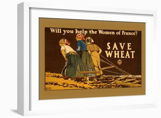 Save Wheat-Edward Penfield-Framed Art Print