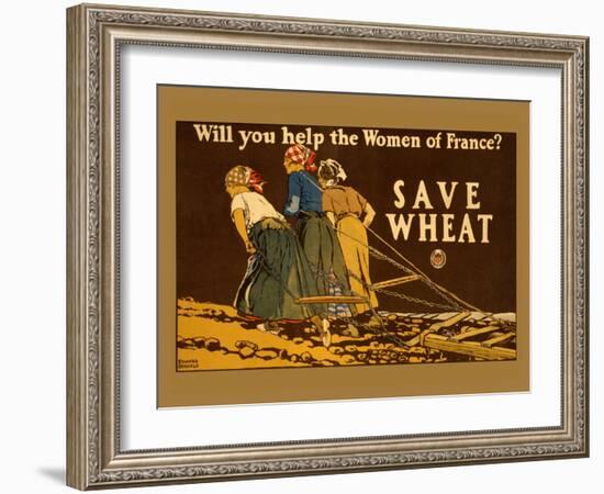 Save Wheat-Edward Penfield-Framed Art Print